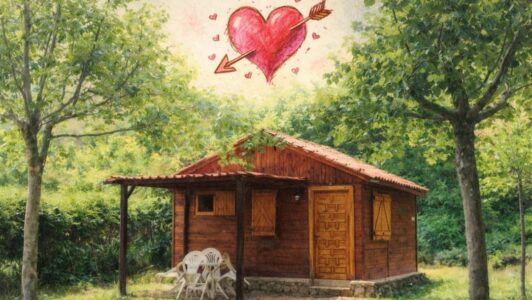 Cabaña con corazon Cabaña con corazon